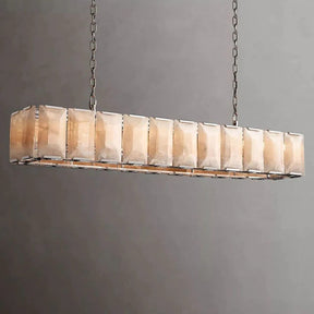 Halo Calcite Rectangular Chandelier 74"