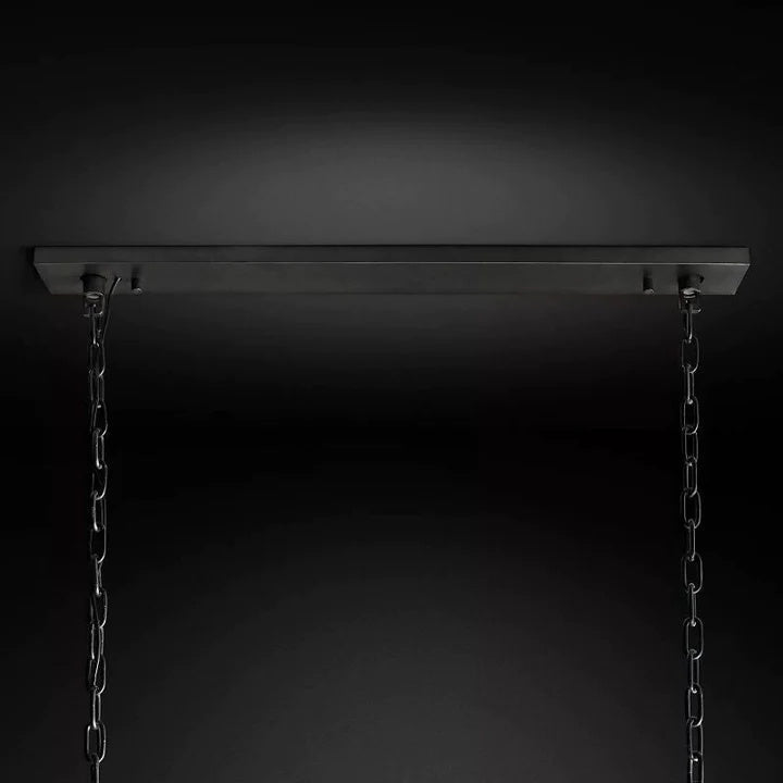 Halo Calcite Rectangular Chandelier 74"