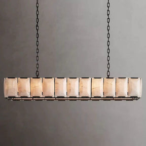 Halo Calcite Rectangular Chandelier 74"