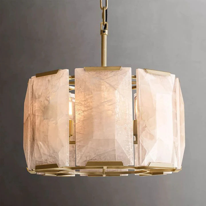 Halo Calcite Round Chandelier 19"