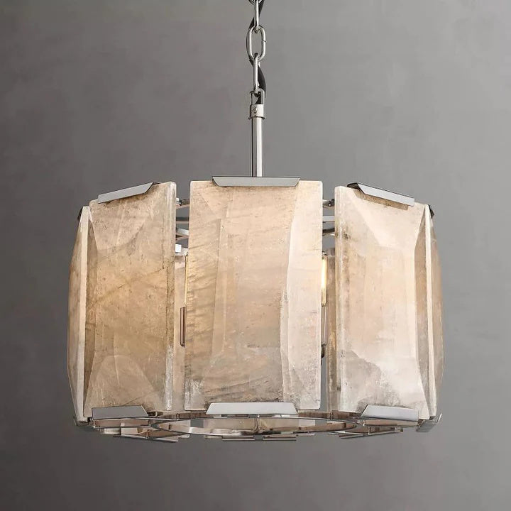 Halo Calcite Round Chandelier 19"