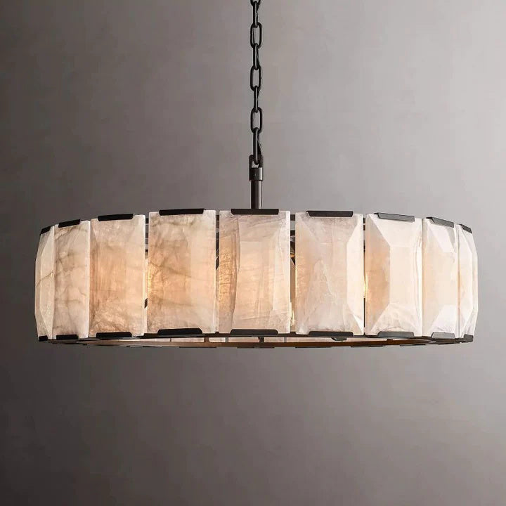 Halo Calcite Round Chandelier 43"