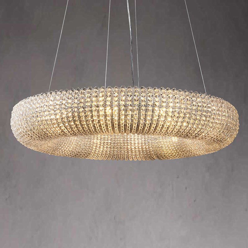 Halo Clear Crystal Ring Chandelier
