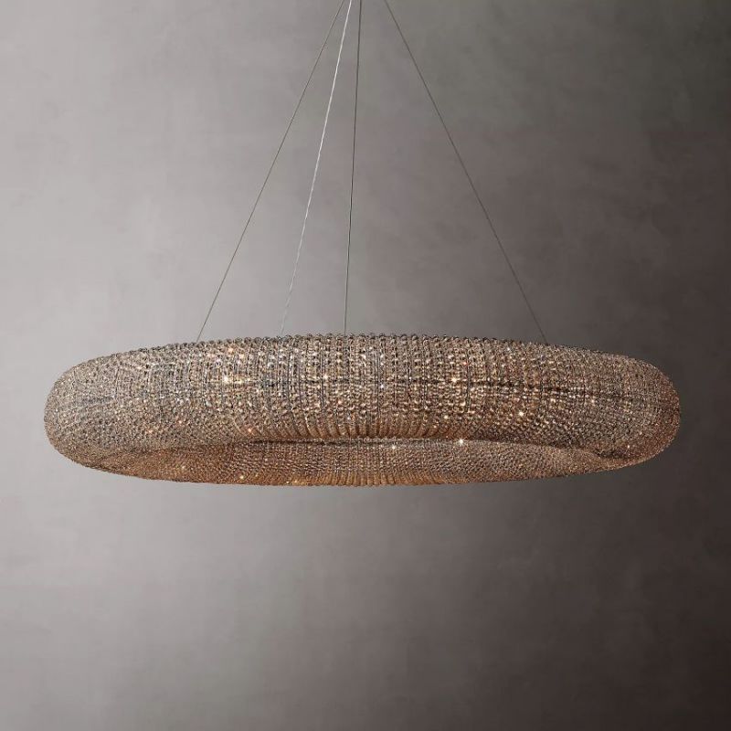 Halo Smoke Crystal Chandelier 31" 42"