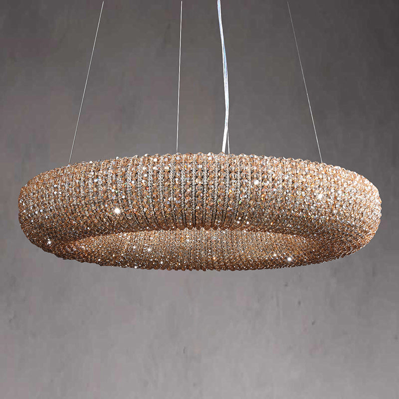 Halo Smoke Crystal Chandelier 31" 42"