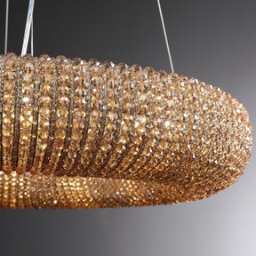 Halo Smoke Crystal Chandelier 31" 42"
