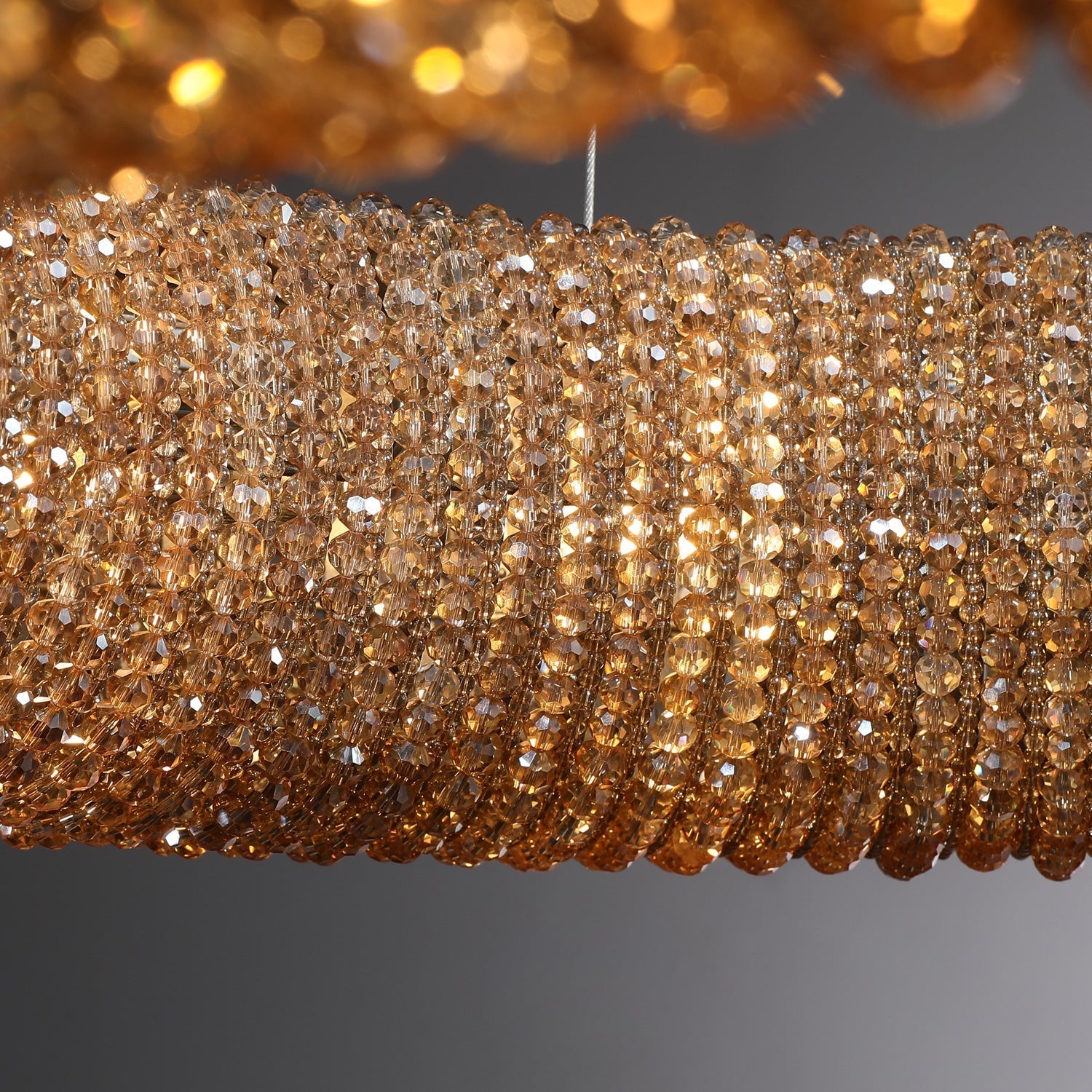 Halo Smoke Crystal Chandelier 31" 42"