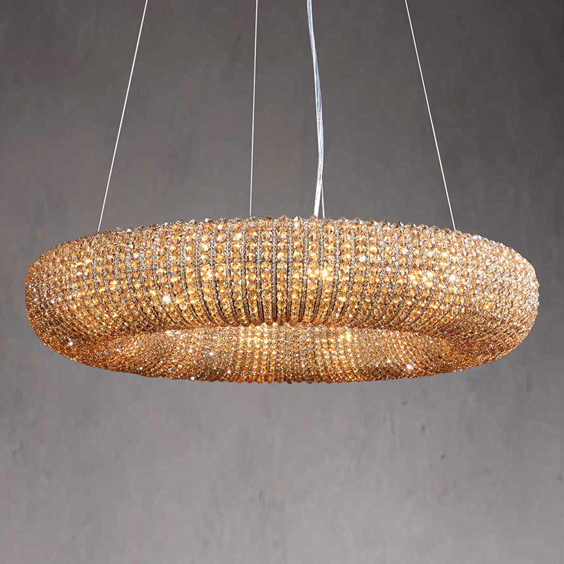 Halo Smoke Crystal Chandelier 31" 42"