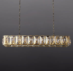 Hanson Crystal Rectangular Chandelier 74"