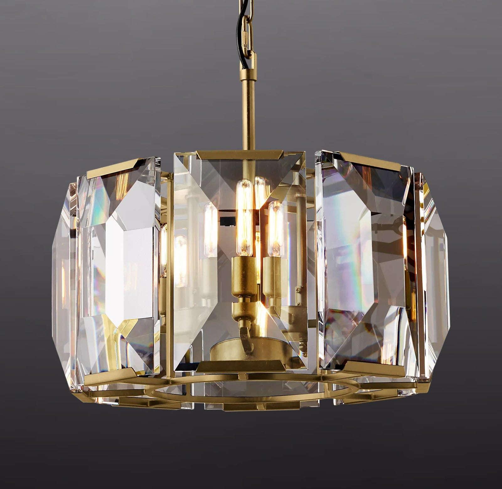 Hanson Crystal Round Chandelier 19"