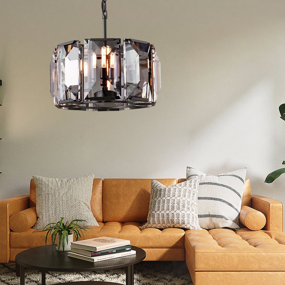 Hanson Crystal Round Chandelier 19"