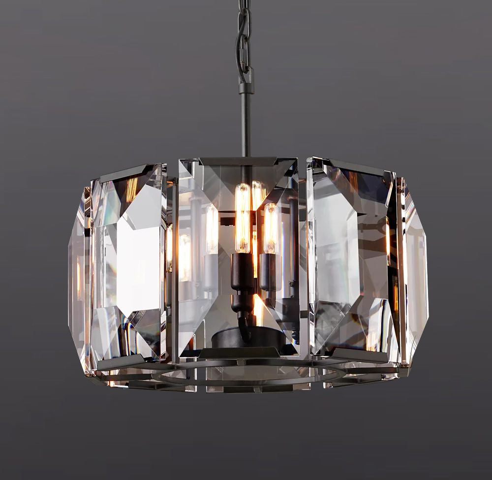 Hanson Crystal Round Chandelier 19"