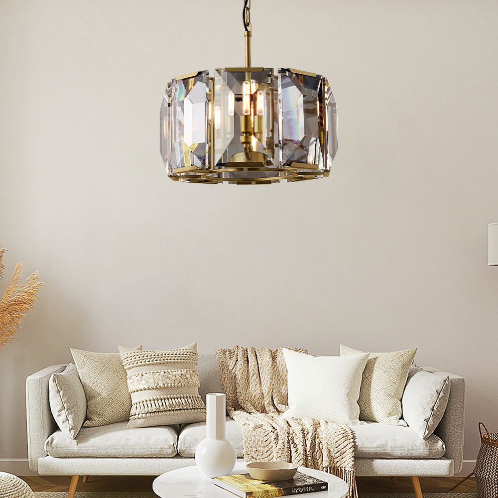 Hanson Crystal Round Chandelier 19"