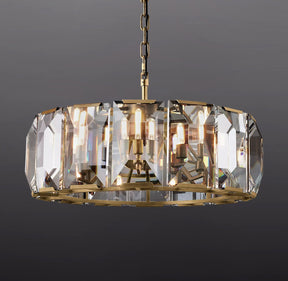 Hanson Luxury Glass Round Chandelier 31"