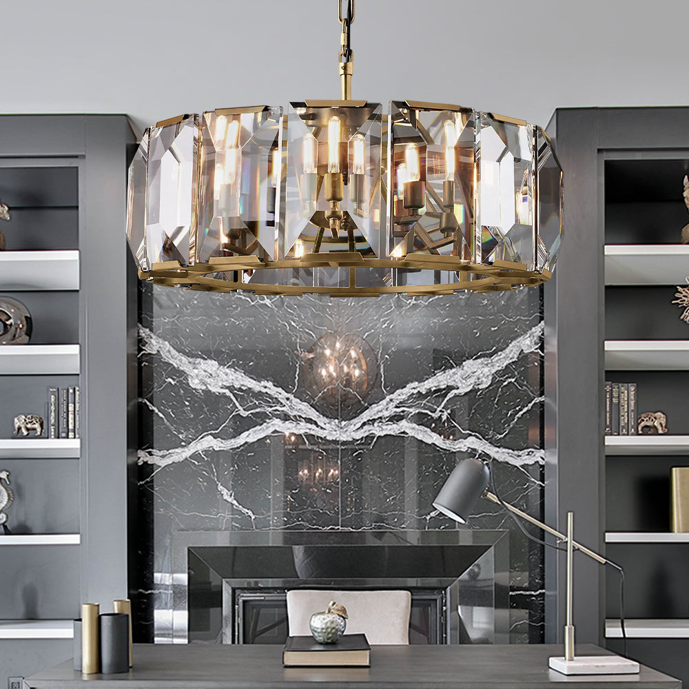 Hanson Luxury Glass Round Chandelier 31"