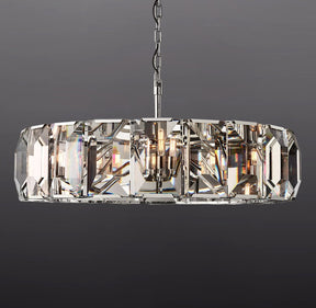 Hanson Luxury Glass Round Chandelier 43"