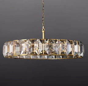 Hanson Luxury Glass Round Chandelier 60"
