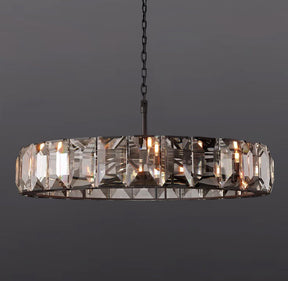 Hanson Luxury Glass Round Chandelier 60"