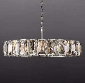 Hanson Luxury Glass Round Chandelier 60"
