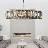 Hanson Luxury Glass Round Chandelier 60"