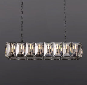 Hanson Multicurve Crystal Rectangular Chandelier 55"