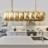 Hanson Multicurve Crystal Rectangular Chandelier 55"