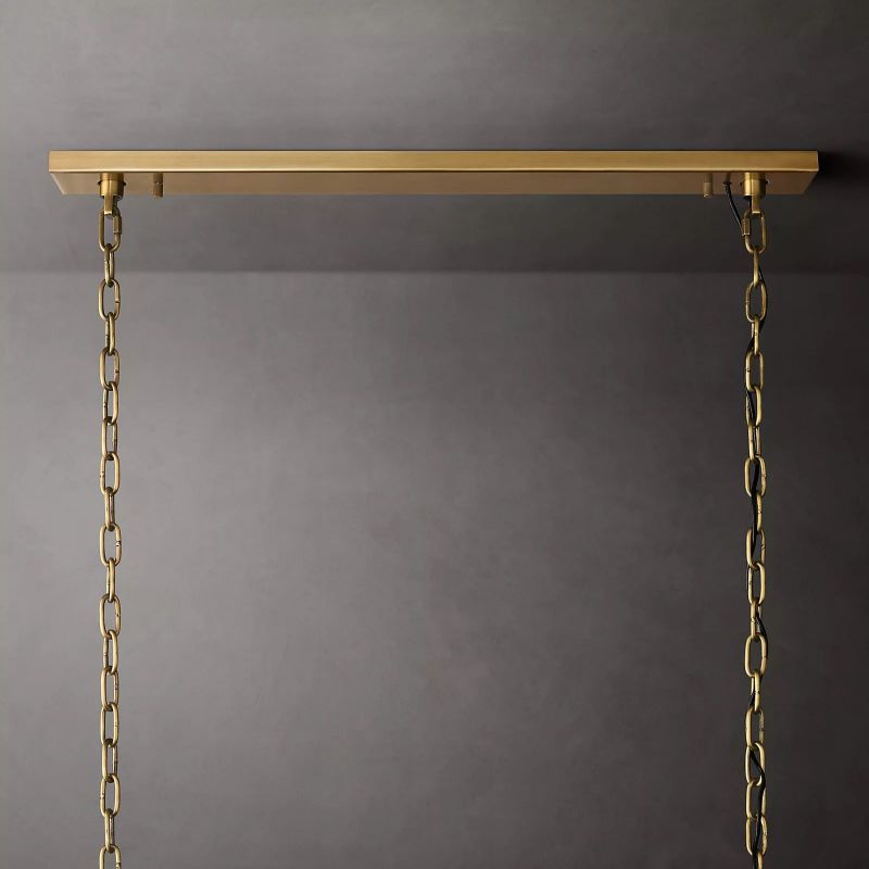 Harlow Calcite Rectangular Chandelier 74"