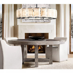 Harlow Calcite Round Chandelier 31"