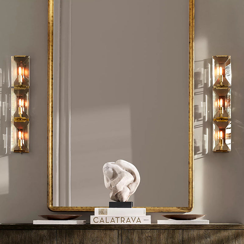 Harlow Crystal Triple Wall Sconce H 32"