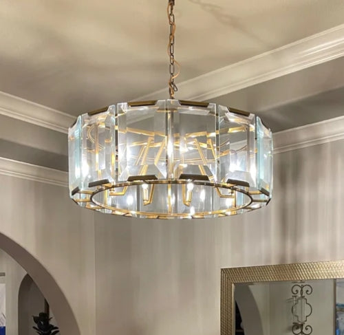 Harlow Multicurve Crystal Round Chandelier