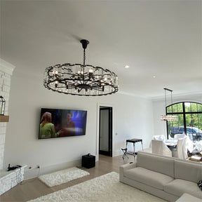 Harlow Multicurve Crystal Round Chandelier