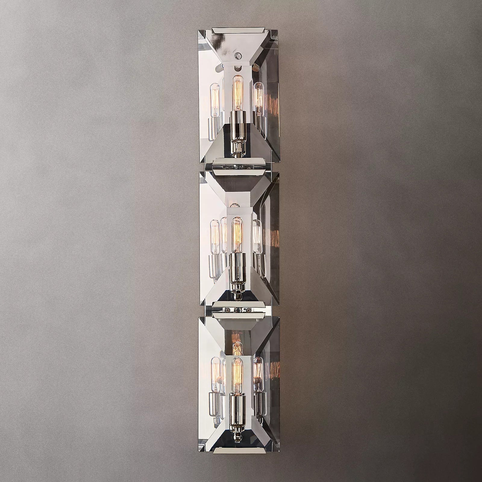 Harlow Multicurve Crystal Triple Wall Sconce 32"H