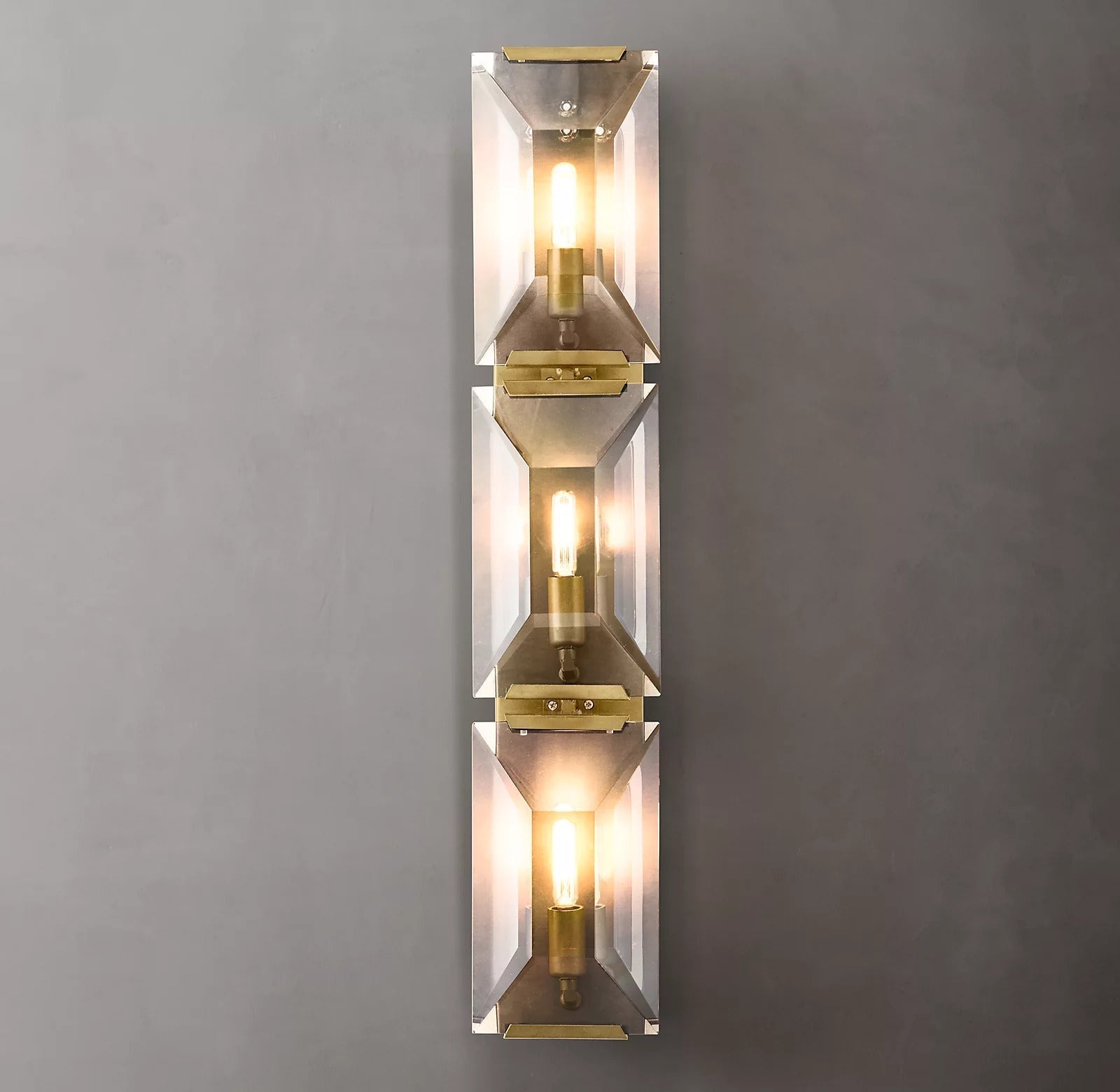 Harlow Multicurve Crystal Triple Wall Sconce 32"H