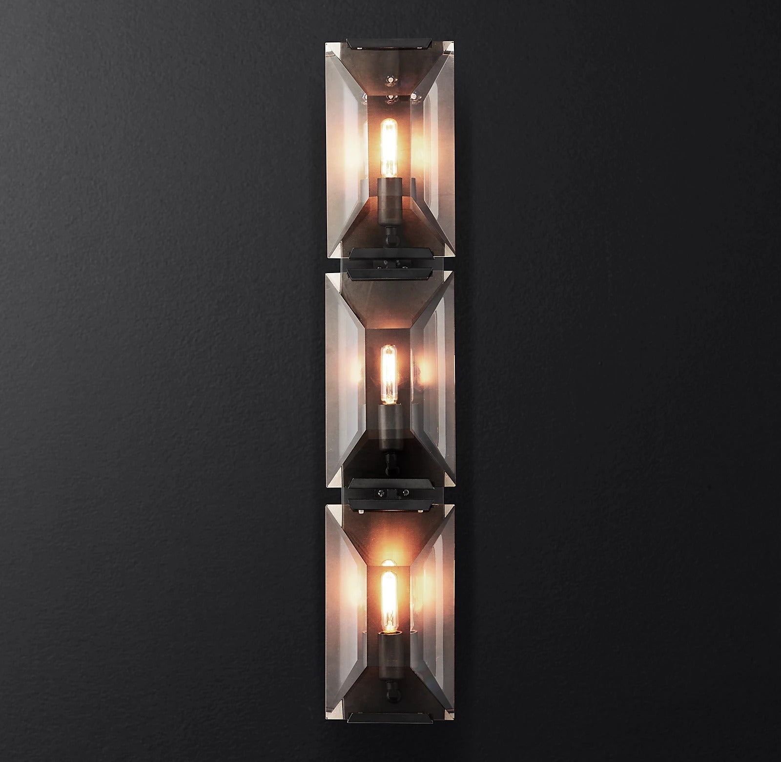 Harlow Multicurve Crystal Triple Wall Sconce 32"H