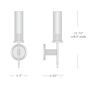 Industrial Single Candle Wall Sconce
