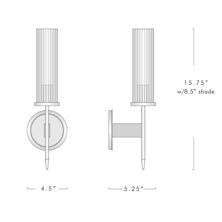Industrial Single Candle Wall Sconce