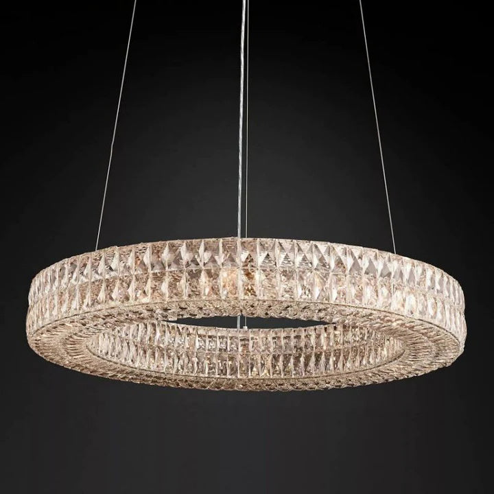 Jeanne Luxury Medicis Crystal Round Chandelier Lighting for Dining Table