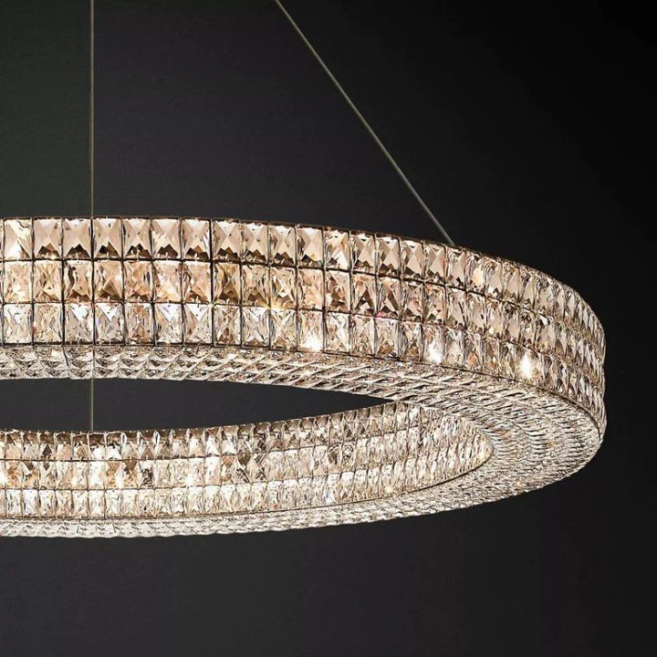 Jeanne Luxury Medicis Crystal Round Chandelier Lighting for Dining Table