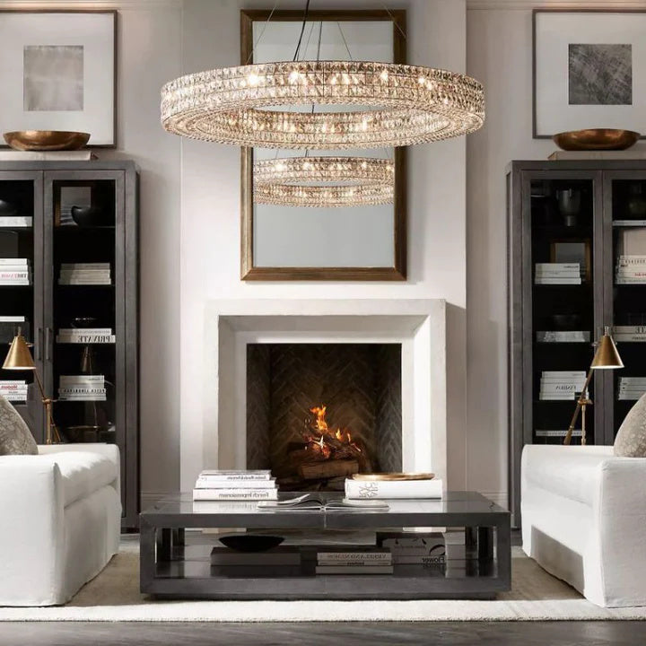 Jeanne Luxury Medicis Crystal Round Chandelier Lighting for Dining Table
