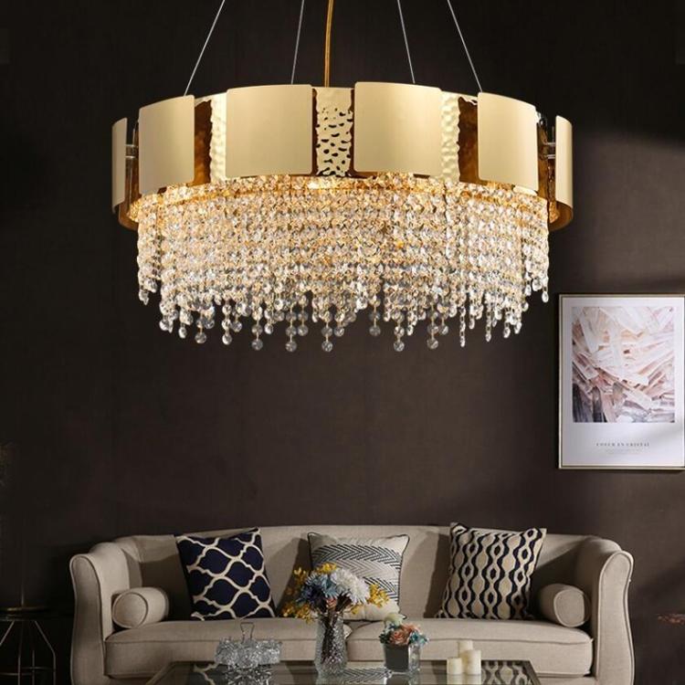 Kimbra Crystal Chandelier, Stainless Steel Pendant Light Chandelier for Room