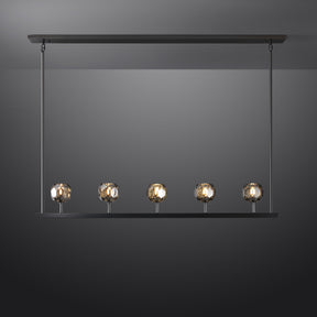 Kristal Ball Linear Crystal Chandelier, Dining Table Lamp, Kitchen Island Lamp
