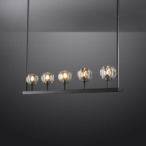 Kristal Ball Linear Crystal Chandelier, Dining Table Lamp, Kitchen Island Lamp