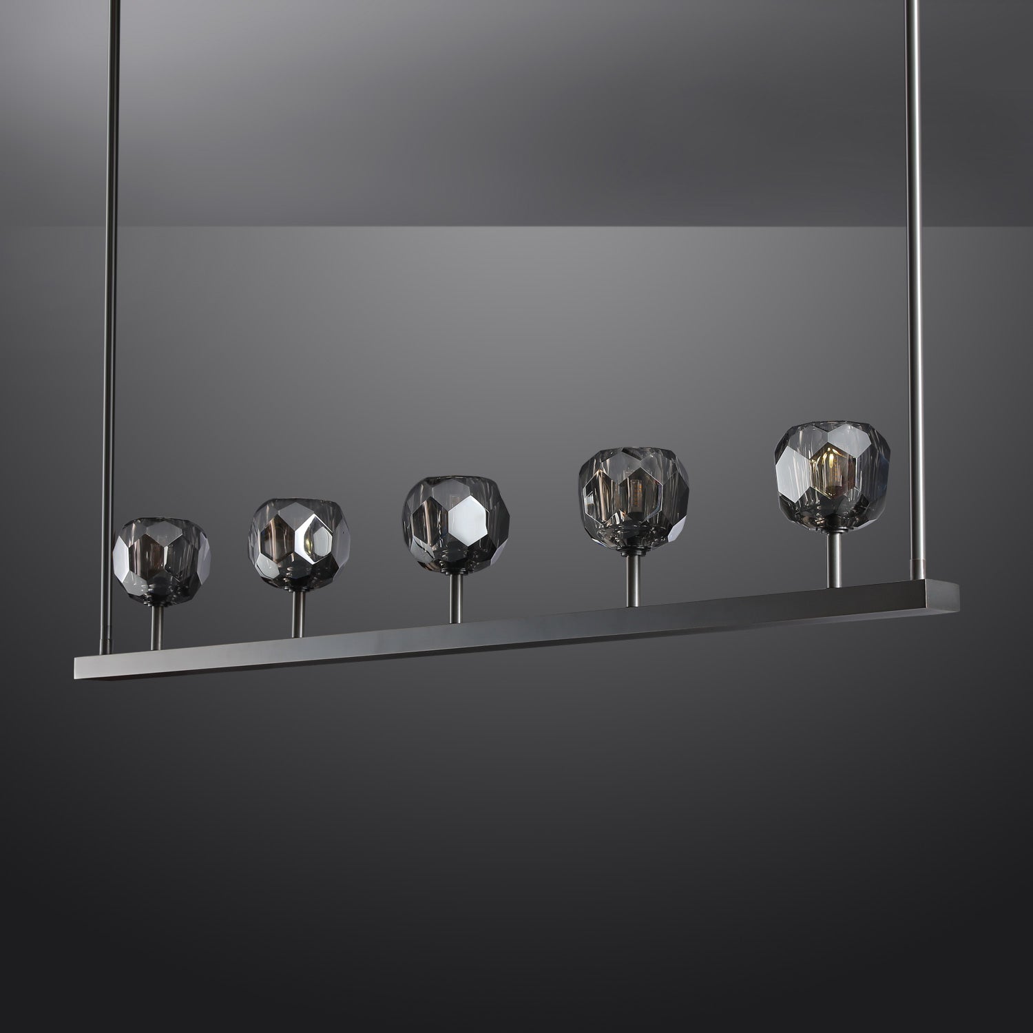 Kristal Ball Linear Crystal Chandelier, Dining Table Lamp, Kitchen Island Lamp