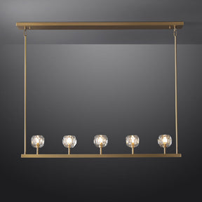 Kristal Ball Linear Crystal Chandelier, Dining Table Lamp, Kitchen Island Lamp