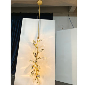 Loren 41" Crystal Long Pendant Light Modern