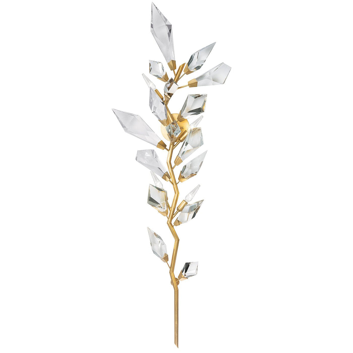 Loren Luxury 58" Gold&Silver Branch Crystal Wall Sconce