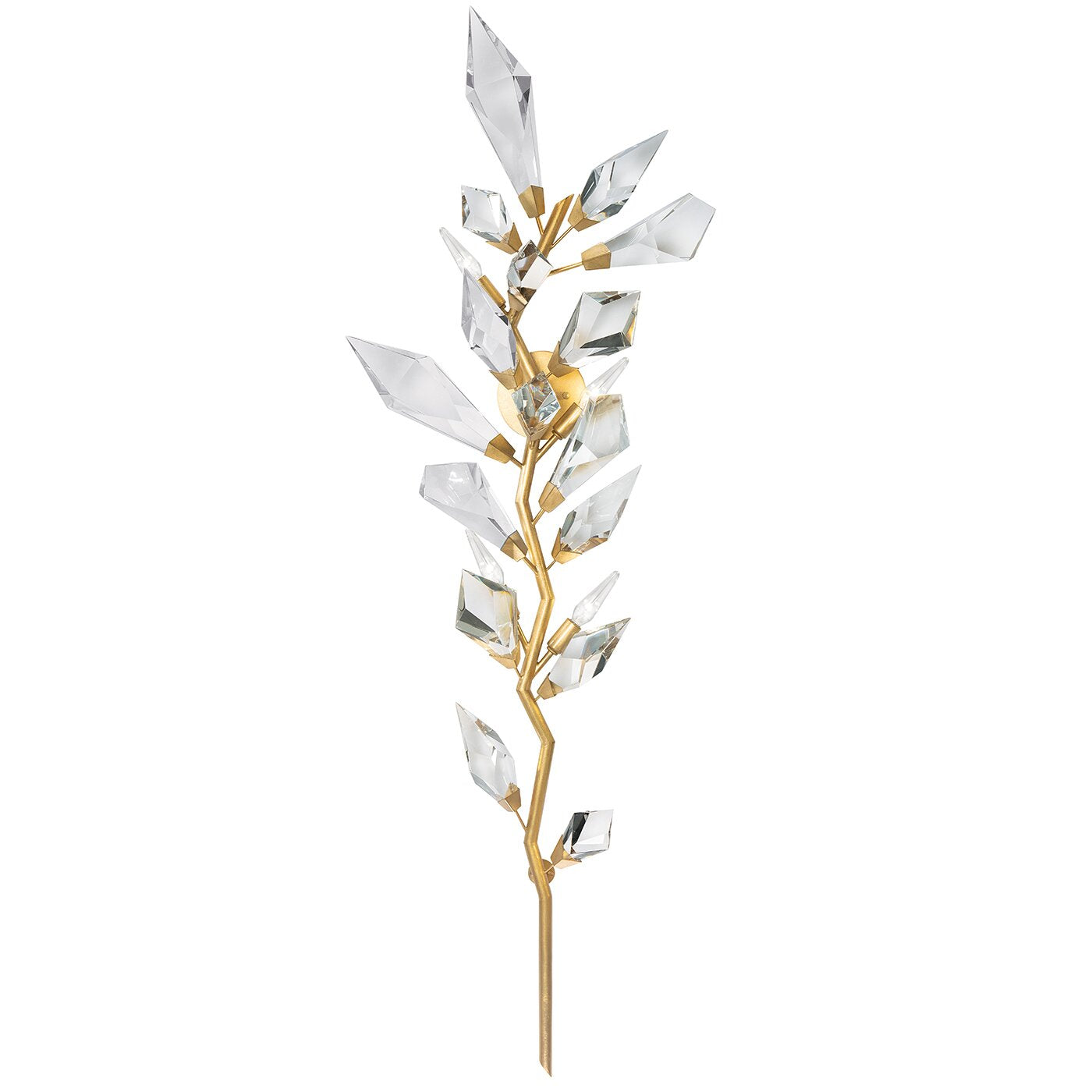 Loren Luxury 58" Gold&Silver Branch Crystal Wall Sconce