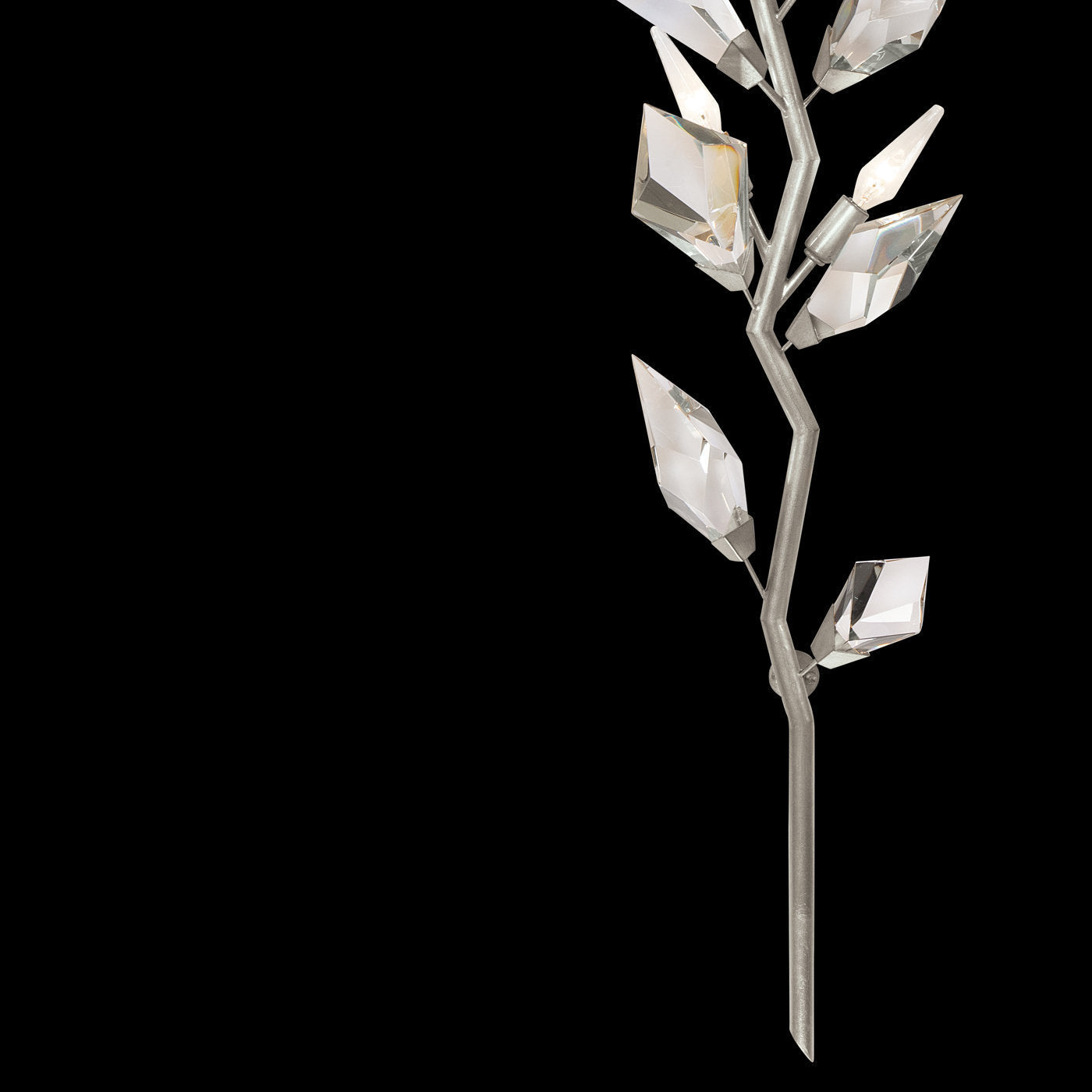Loren Luxury 58" Gold&Silver Branch Crystal Wall Sconce