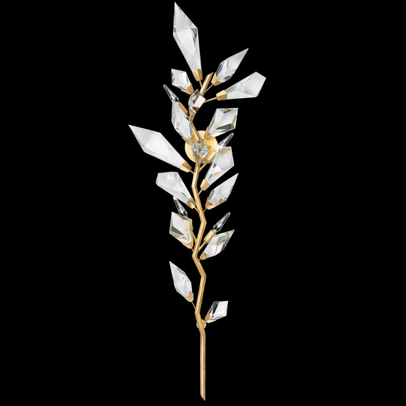 Loren Luxury 58" Gold&Silver Branch Crystal Wall Sconce
