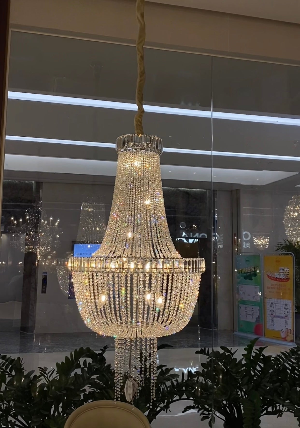 Luxury Modern Empire Crystal Chandelier for Foyer /Entryway/ Living Room